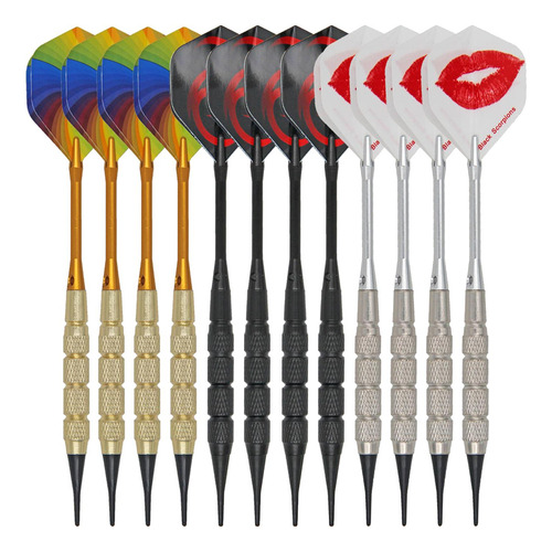 12pcs Conjunto De Dardos De Eje Con La Punta De Dardo Tipo 5