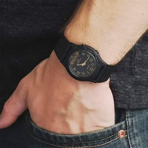 Reloj Casio Aw-49h-1bvdf En Resina Hombre Color De La Correa Negro Color Del Fondo Negro