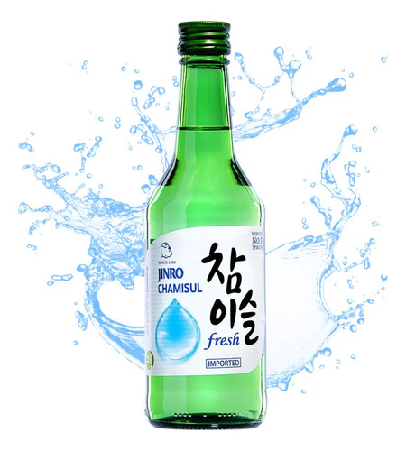 Soju Jinro Coreano Chamisul Fresh 360ml. - 2 Botellas