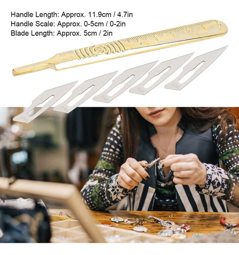 Hojas De Cuchillo Para Grabado De Joyas, Mango, Bisturí Quir