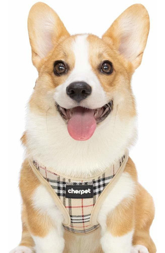  Puppy Harness And Leash Set  Plaid Cute Adjustable Sma...