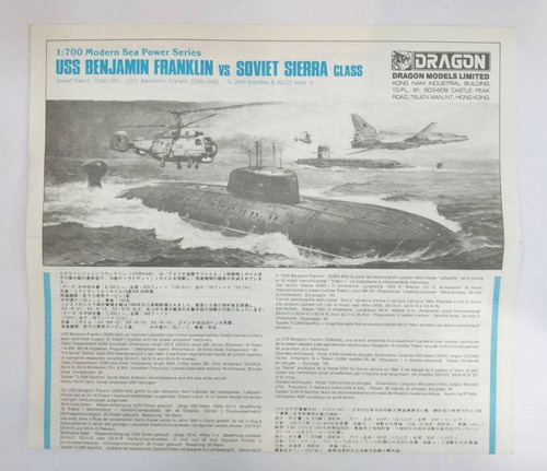 Submarinos Uss Franklin Y Sierra Class Soviet - Dragon 1/700