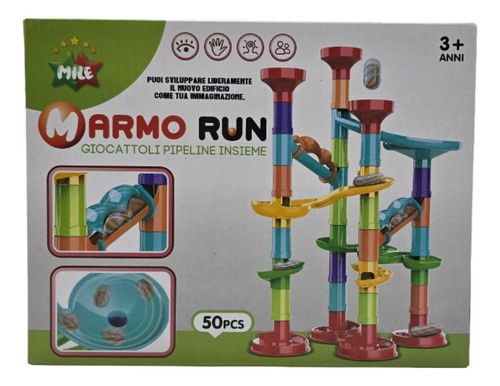 Circuito De Bolitas Completo Armable 50 Pieza Puzzle Tobogan