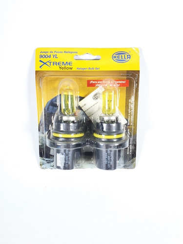 Imagen 1 de 4 de Focos Halogeno Hella Extreme Yellow 9004 Yl Par Euro Vag Mk3