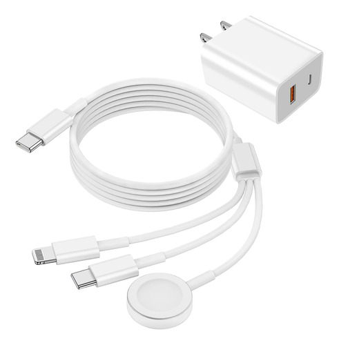Para Apple Watch Charger Usb C, 3 En 1 iPhone Y Watch Charge