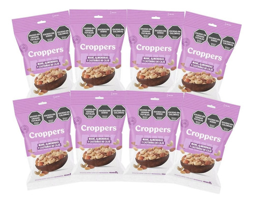 Mix Croppers Mani Almendras Y Castañas De Caju 85gr X8