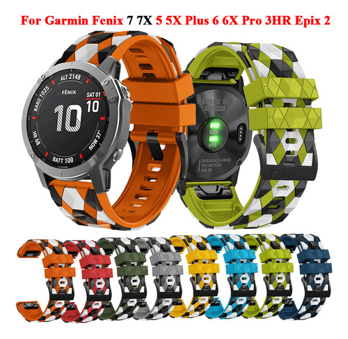 Correas De Silicona Para Garmin Fenix 6 6x Pro 5x 5 Epix Eas