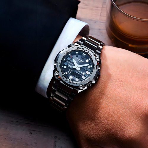 Reloj G-shock Gst-b600d-1a Resina/acero Hombre Plateado