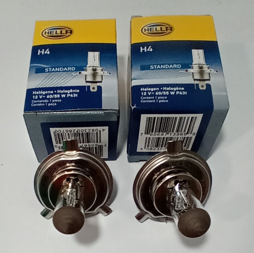 Imagem 3 de 3 de Lampada Farol Troller H4 60/55w Hella Kit 2 Peças