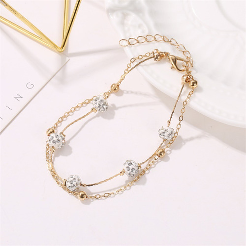 Pulsera Tobillera Bolitas Acero Inoxidable Mujer Para Pie
