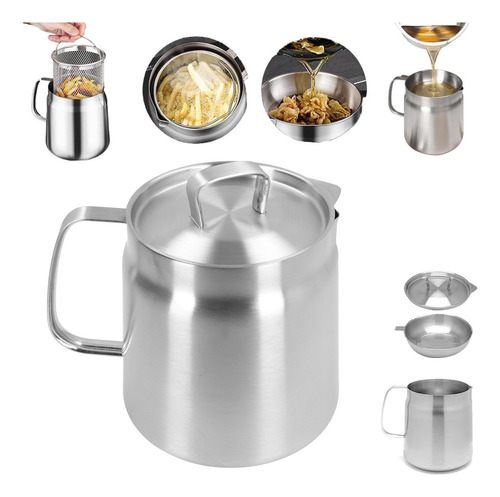 Separador De Aceite Acero Inoxidable 304 2l Manergonómico
