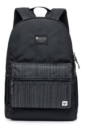 Mochila De Costas Hang Loose Cad Reforçada Hl1386d Cor Preto