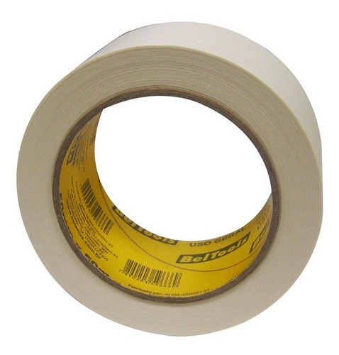2 Rolos Fita Crepe 48mm Larga Uso Geral 48x50m Beltools