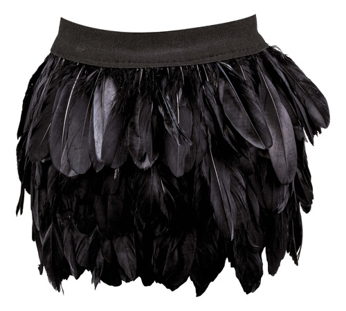 Falda Empluda Color Negro Para Disfraz O Cosplay Halloween