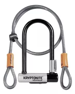 Candado U Bicicleta Kryptonite Kryptolok Mini-7 C/ Eslinga Color Gris