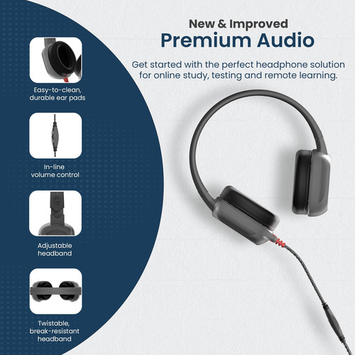 Auriculares Brenthaven Con Cable | Usb C On-ear Robustos 2 A