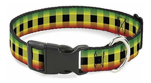 Collar Para Gato A Cuadros Estilo Rasta, 8 A 12 Pulgadas.