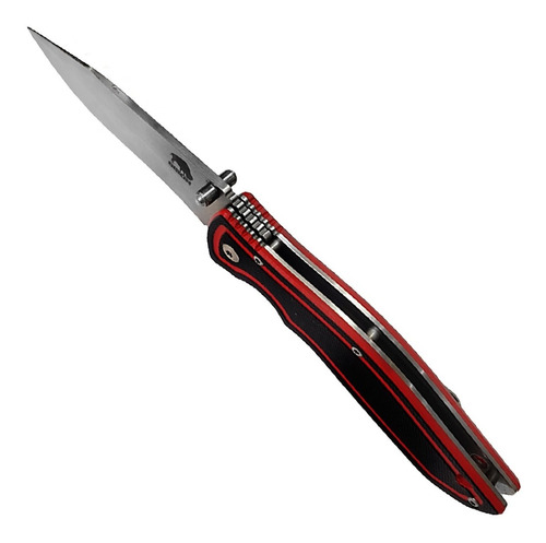 Imagen 3 de 10 de Navaja Cuchillo Supervivencia Rescate Rojo Negro Bison