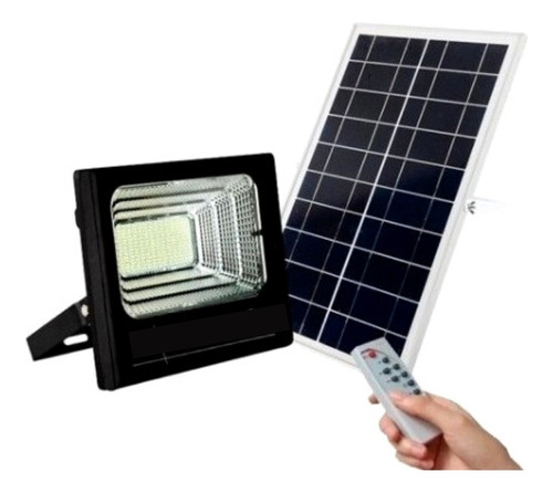 Refletor Solar Led Holofote 200w 6500k Ip66 Controle
