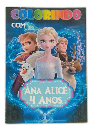 45 Livros De Colorir Com Lápis Frozen 2 - Tam. Grande