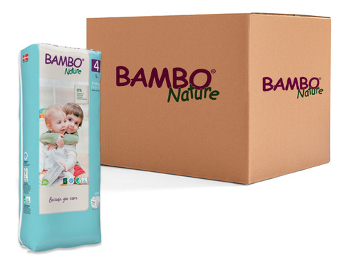 Caja De Pañales Ecologicos 3 Paquetes Talla L (144un) - Bamb