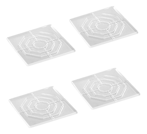 4x Almohadillas Protectoras De Silicona Cuadrado 4cmx4cm