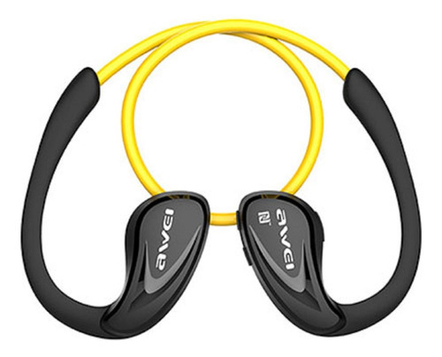 Auriculares inalámbricos Bluetooth Awei A880bl Sports Ipx4, color amarillo, color amarillo claro