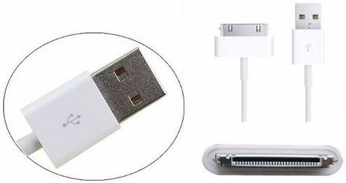2 Cables Cargador Certificado Usb iPhone 4 4s iPad Todoa1