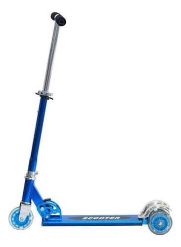 Patinete Infantil Dobravel 3 Rodas De Metal Scooter Até 40kg Cor Azul Liso