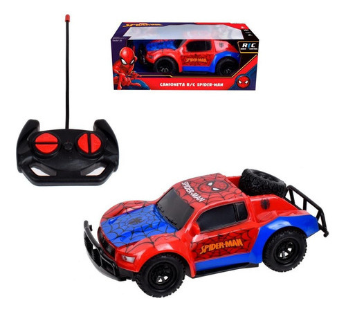 Camioneta Radio Controlada R/c De 20 Cms Con Luces Marvel - Color Multicolor