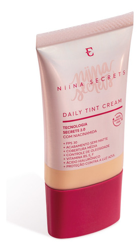 Base Líquida Cor 03 Daily Tint Cream Niina Secrets 25ml Tom Claro