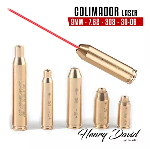 Colimador Laser Vaina Bala 9mm 308 30-06 12/70 Rifle Pistola