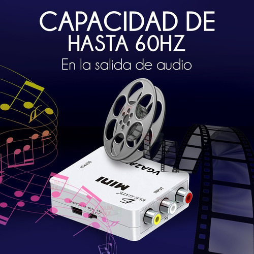 Imagen 9 de 9 de Mini Adaptador Convertidor Señal Rca - Hdmi 1080p 720p Tv