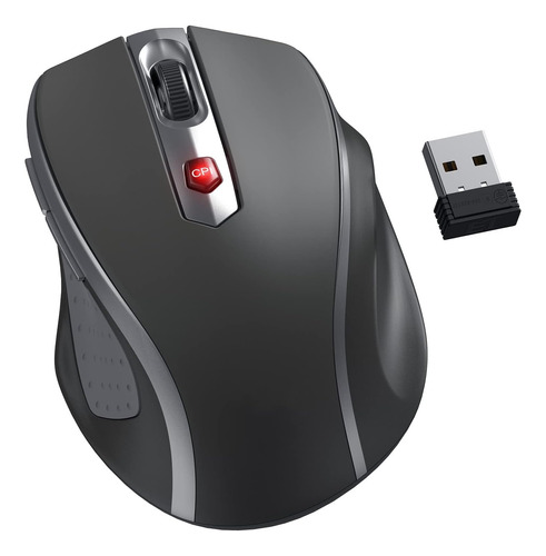 Hotweems D-09 - Mouse Inalambrico Para Laptop, Ergonomico Pl