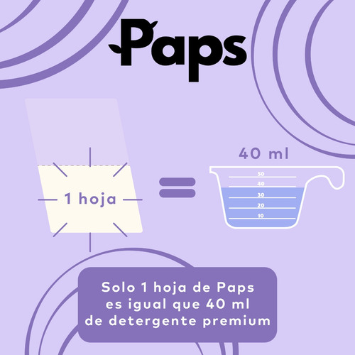 3pack Paps Detergente para ropa soluble 3 Fragancias 132ct