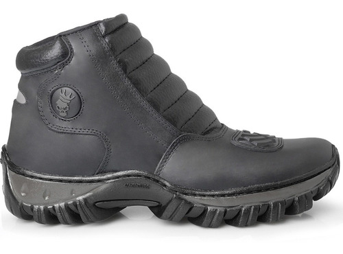 Bota Moto Coturno Motociclista Motoboy Luva Motoqueiro Couro