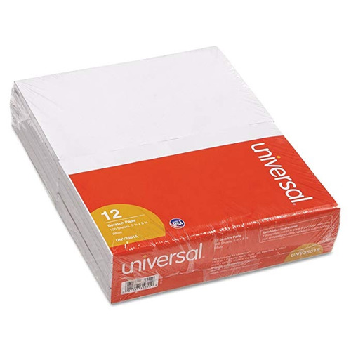 Blocs De Notas Universales, Unruled, 5  X 8, Blanco, 12 Pads