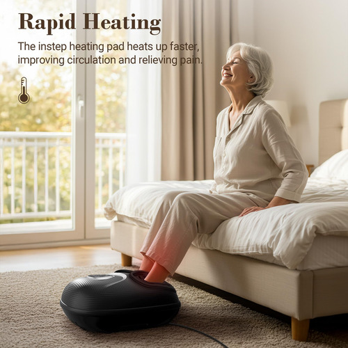 Masajeador Shiatsu Para Pies Con Calor Y Vibración Ajustable Color