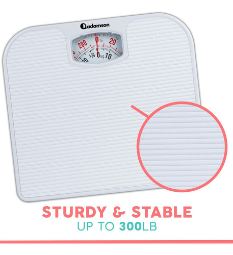 Báscula De Baño Analógica Adamson A21 De Hasta 120 Kg Con 20
