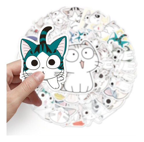Adesivo Kawaii De Desenho Animado Japonês Cute Chi Cat 10/30