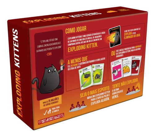Exploding Kittens Jogo De Cartas Card Game Galápagos