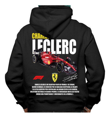 Sudadera Polar De Autos Carrera De Leclerc 16 Ferary