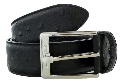 Pierre Cardin Black Embossed Classic D-ring Cinturón De Hebi