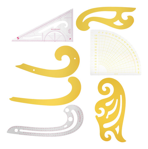 Hf Juego De 7 Reglas De Costura French Curve Para Dibujar