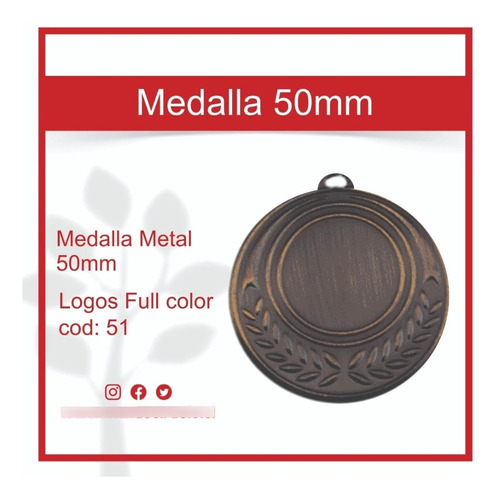 Medalla Metálica Para Premiación Pack 10 Unidades