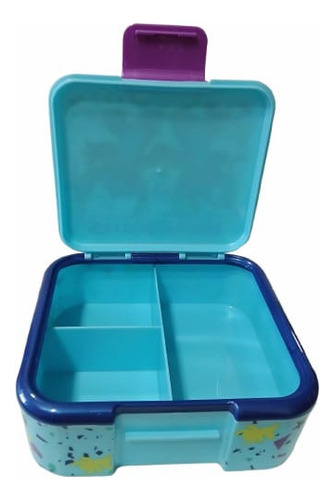 Lunchera Plastica Supreme Multi Compartimiento Stor Merienda Celeste Stitch