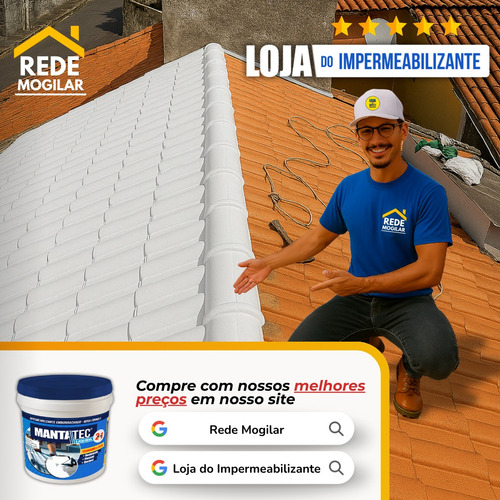Kit 12kg Manta Emborrachada Telha Colonial +tecido Bidim