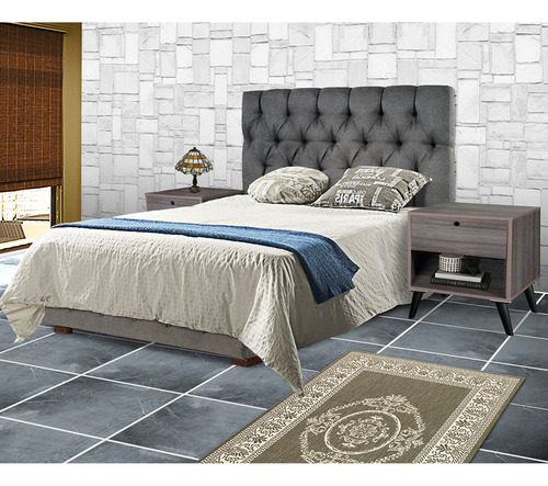 Mueble Set Piezas Recámara Leah 3pzas Queen Size Familiar