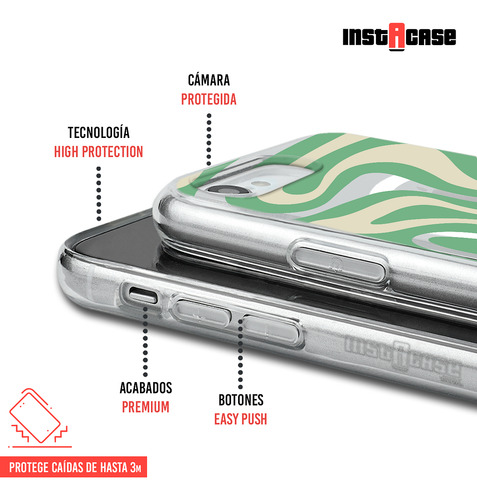 Funda Para iPhone Magsafe Con Para Mujer Curvas Verde