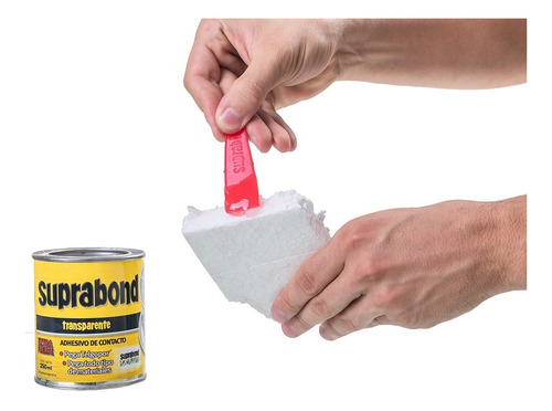 Imagen 5 de 7 de Adhesivo Suprabond Transparente Extra Fuerte En Lata 250ml